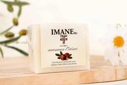 Imane Artisanal Soap – Organic Fresh Milk &amp; Shea Butter – Premium Hydration